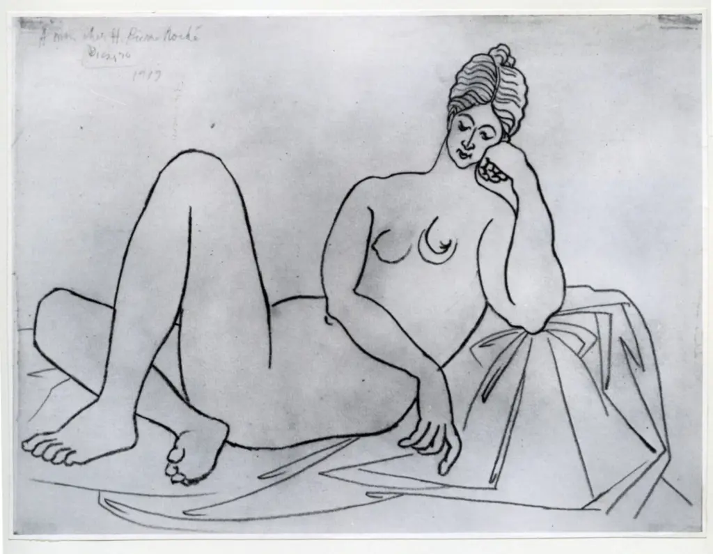 Anonimo , Picasso, Pablo - sec. XX - Nu couch&eacute; , fronte