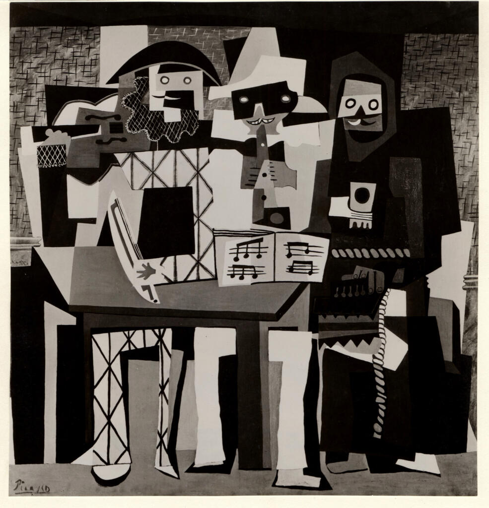 Anonimo , Picasso, Pablo - sec. XX - I tre suonatori , fronte