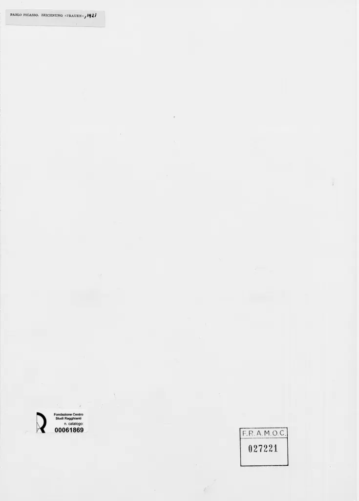 Anonimo , Picasso, Pablo - sec. XX - Frauen , retro