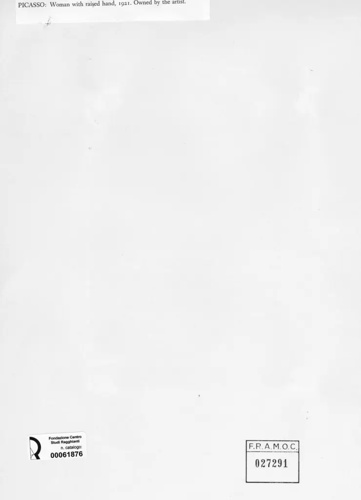 Anonimo , Picasso, Pablo - sec. XX - Woman with raised hand , retro
