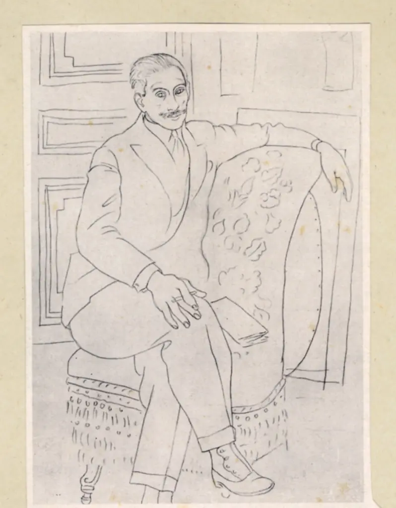 Anonimo , Picasso, Pablo - sec. XX - Ritratto Paul Rosenberg , fronte