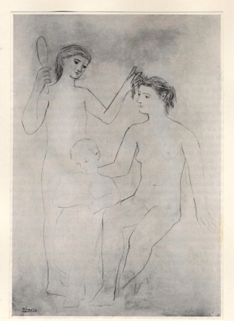 Anonimo , Picasso, Pablo - sec. XX - Deux femme et enfant , fronte