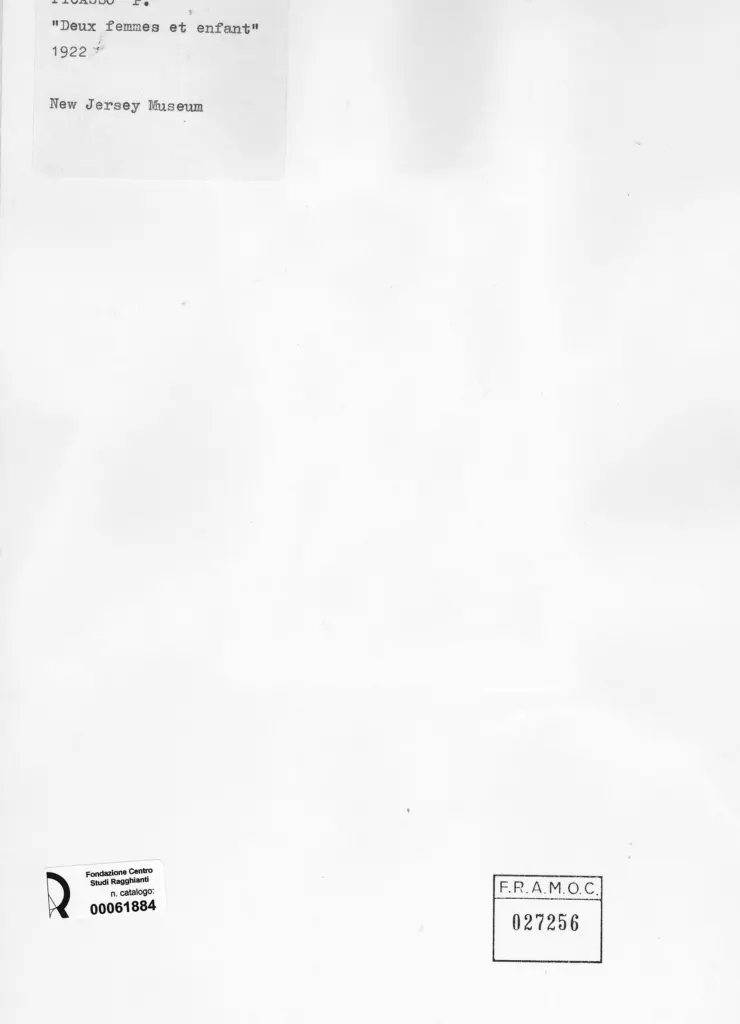 Anonimo , Picasso, Pablo - sec. XX - Deux femme et enfant , retro