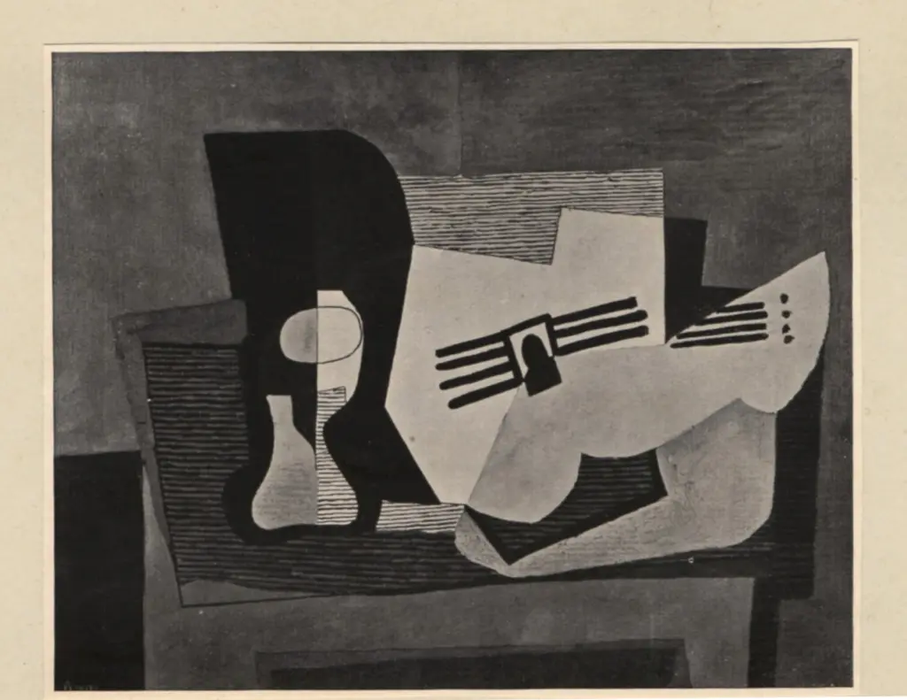 Anonimo , Picasso, Pablo - sec. XX - Natura morta dalla chitarra , fronte