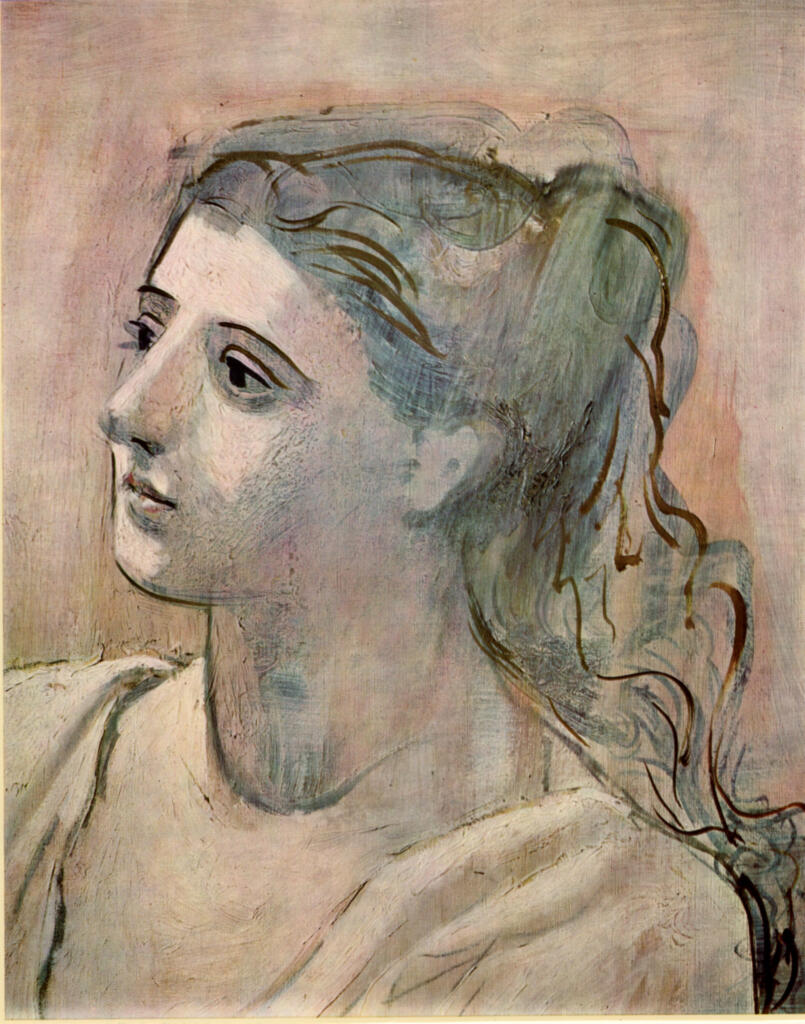 Anonimo , Picasso, Pablo - sec. XX - Testa di donna: (particolare di donna in bianco) , fronte