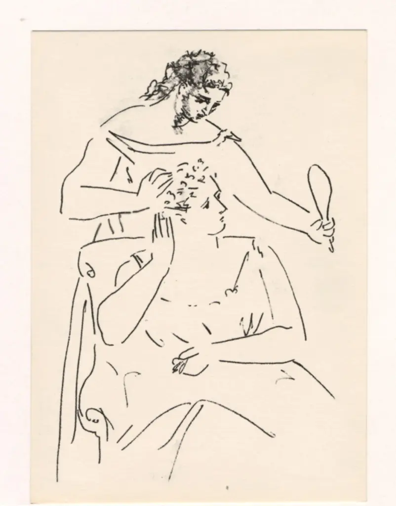 Anonimo , Picasso, Pablo - sec. XX - La coiffure , fronte