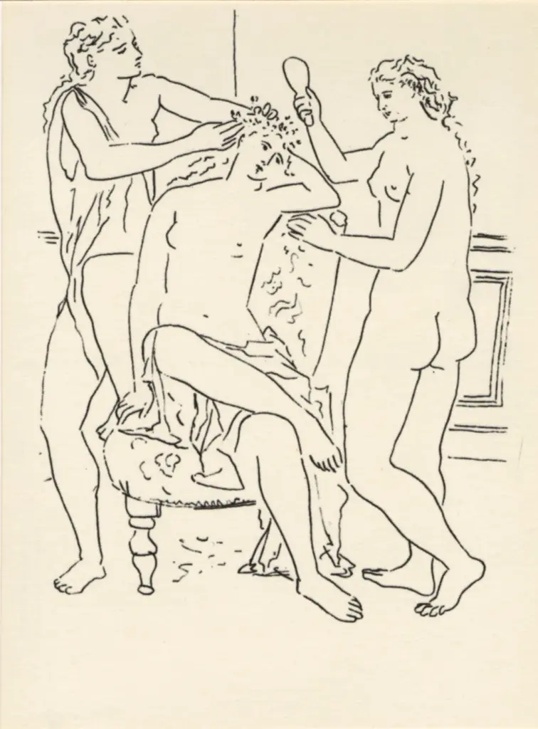 Anonimo , Picasso, Pablo - sec. XX - La couronne de fleurs , fronte