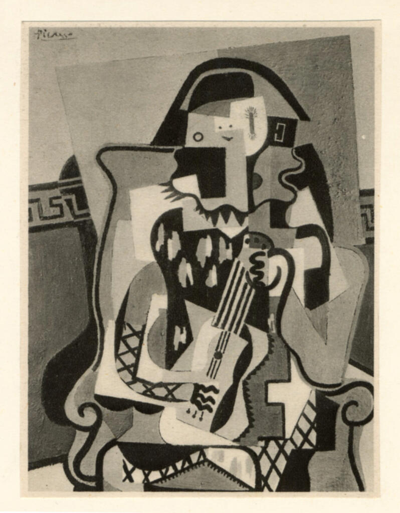 Anonimo , Picasso, Pablo - sec. XX - Arlequin au fauteuil , fronte