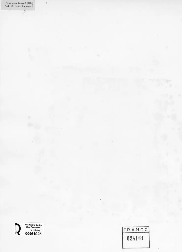 Anonimo , Picasso, Pablo - sec. XX - Arlequin au fauteuil , retro