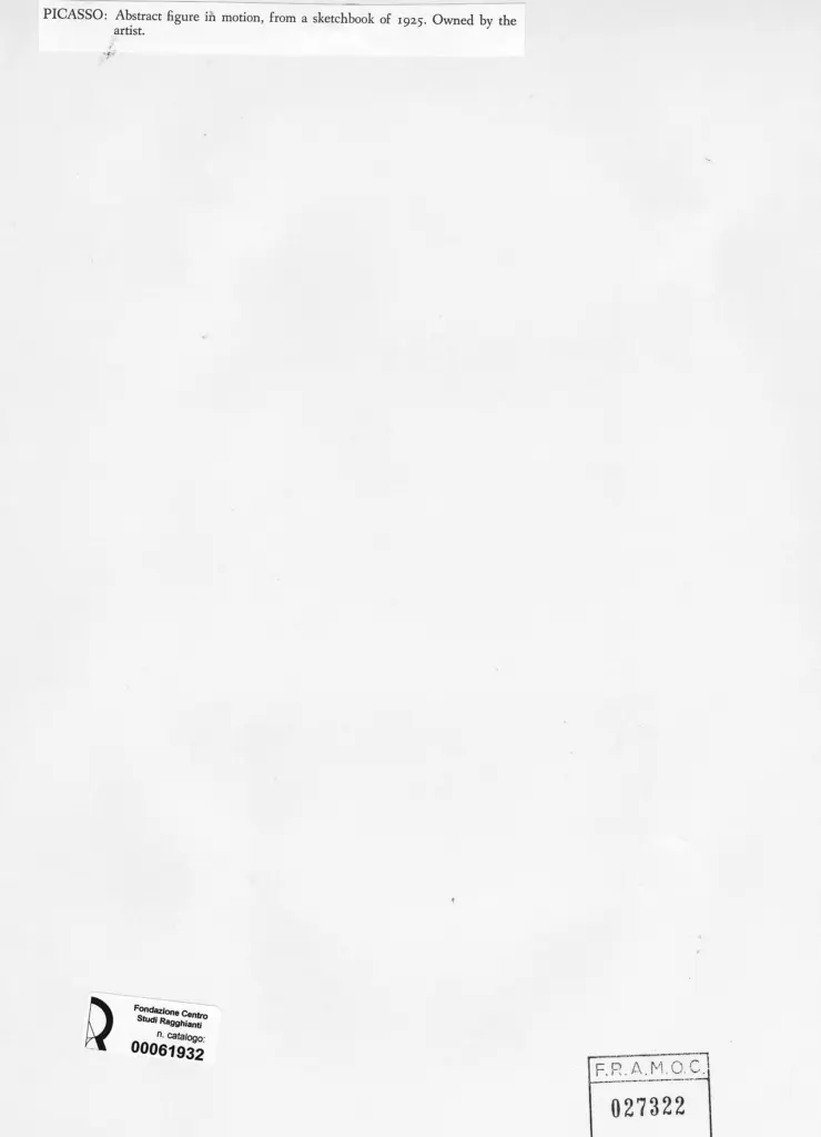 Anonimo , Picasso, Pablo - sec. XX - Figure in motion , retro