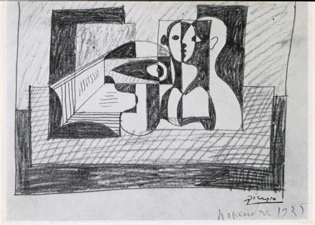 Anonimo , Picasso, Pablo - sec. XX - Nature morte au buste , fronte