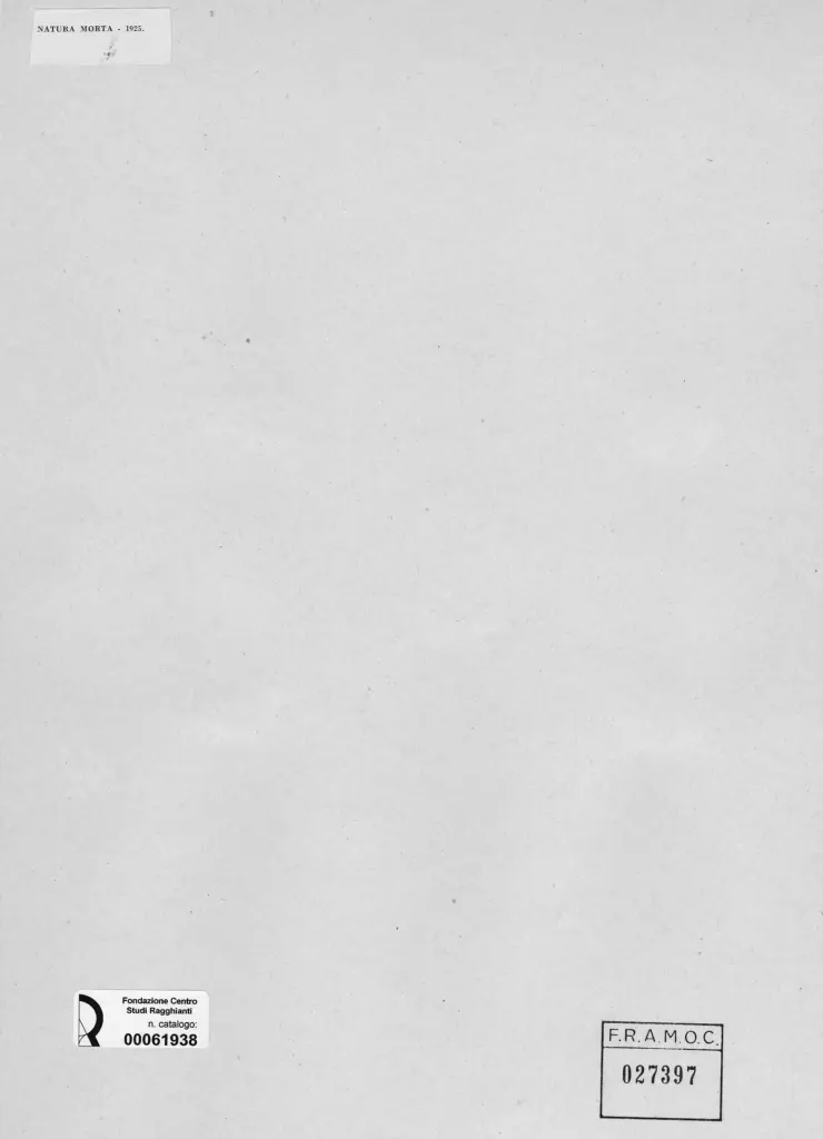 Anonimo , Picasso, Pablo - sec. XX - Natura morta , retro