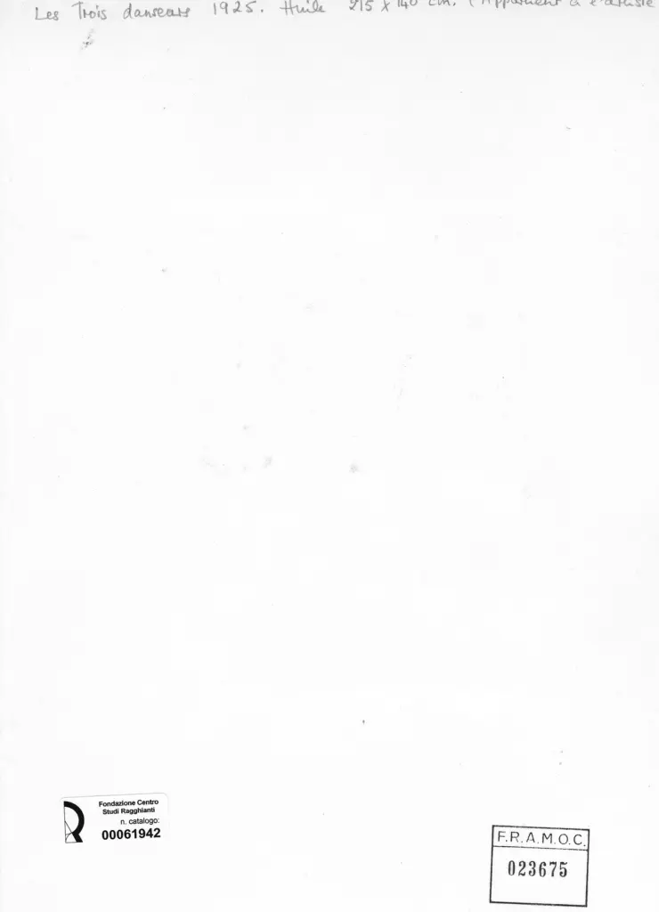 Anonimo , Picasso, Pablo - sec. XX - Le tre ballerine , retro