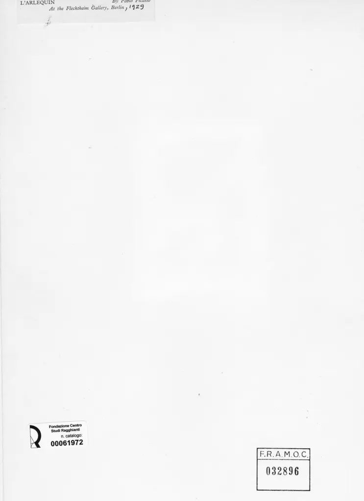 Anonimo , Picasso, Pablo - sec. XX , retro