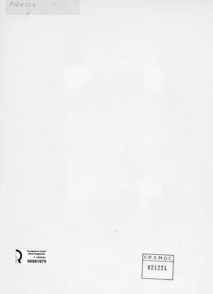 Anonimo , Picasso, Pablo - sec. XX - Figura in riva al mare , retro