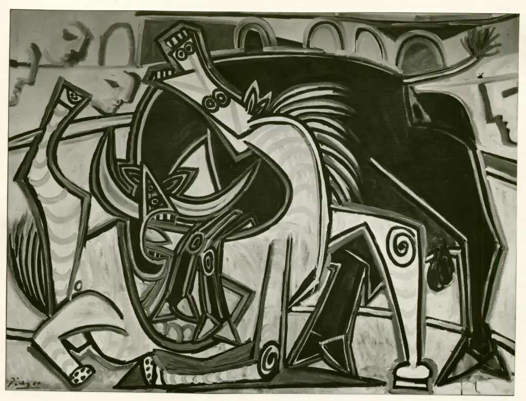 Fotografia Ferruzzi , Picasso, Pablo - sec. XX - Lotta tra toro e cavallo , fronte