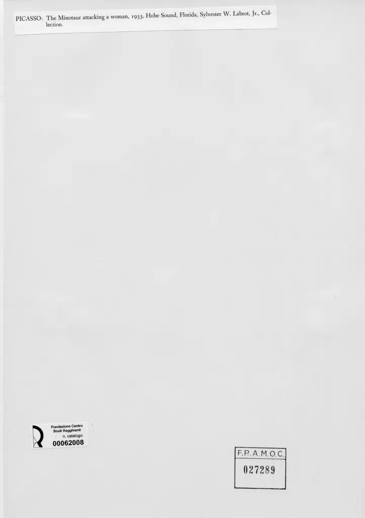 Anonimo , Picasso, Pablo - sec. XX , retro