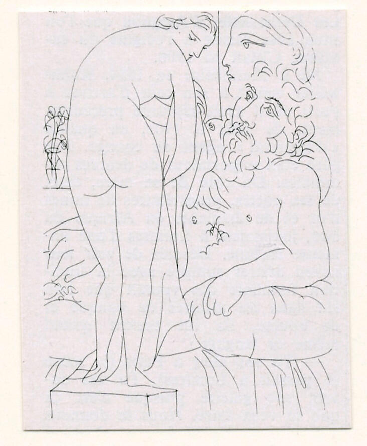 Anonimo , Picasso, Pablo - sec. XX - Lo scultore e la sua modella , fronte