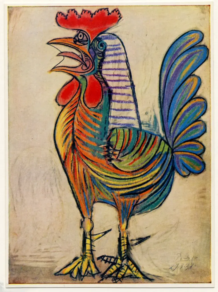 Anonimo , Picasso, Pablo - sec. XX - Il gallo , fronte