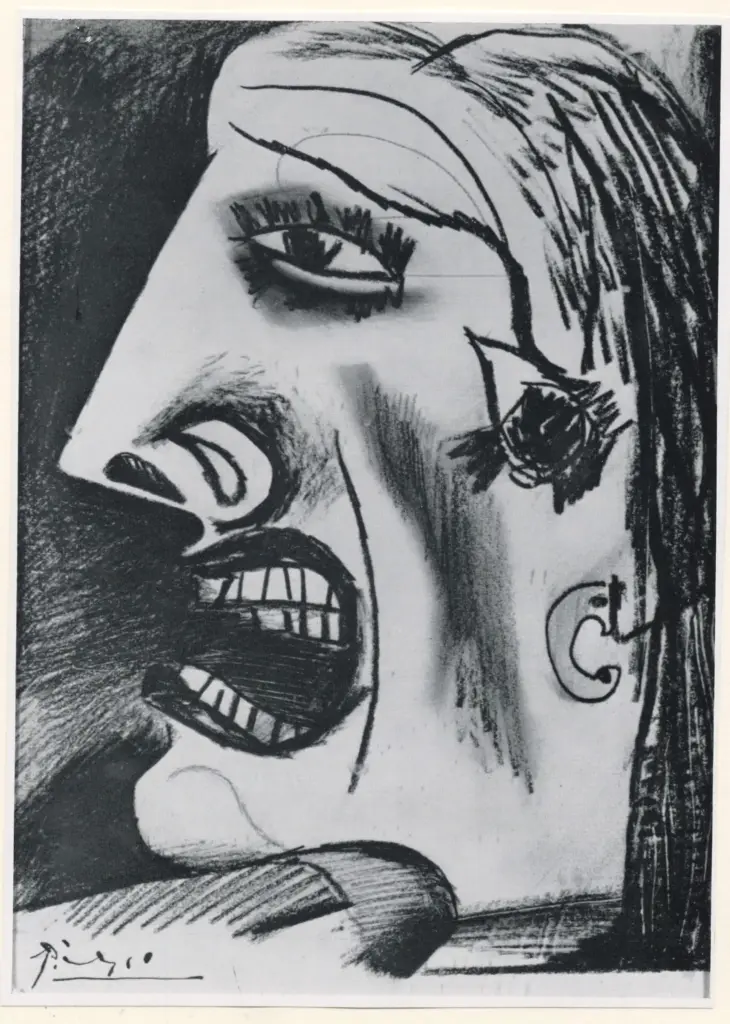 Anonimo , Picasso, Pablo - sec. XX - Femme hurlant sa Douleur , fronte