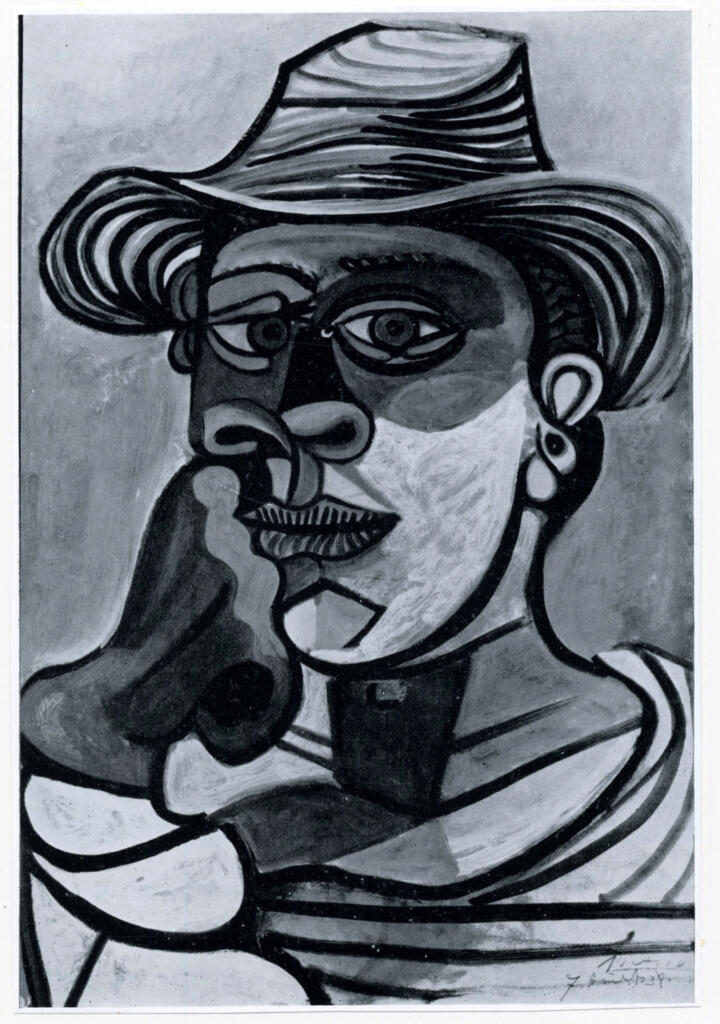 Anonimo , Picasso, Pablo - sec. XX - L'Homme au grant Rouge , fronte