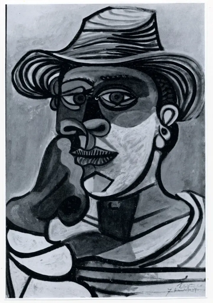 Anonimo , Picasso, Pablo - sec. XX - L'Homme au grant Rouge , fronte