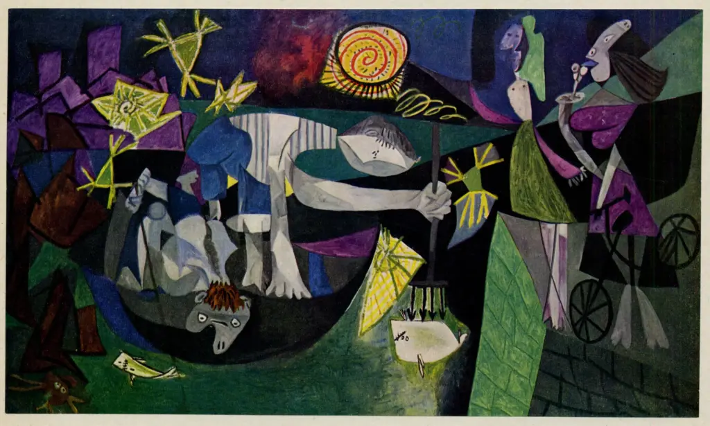 Anonimo , Picasso, Pablo - sec. XX - Pescatori di notte ad Antibes , fronte