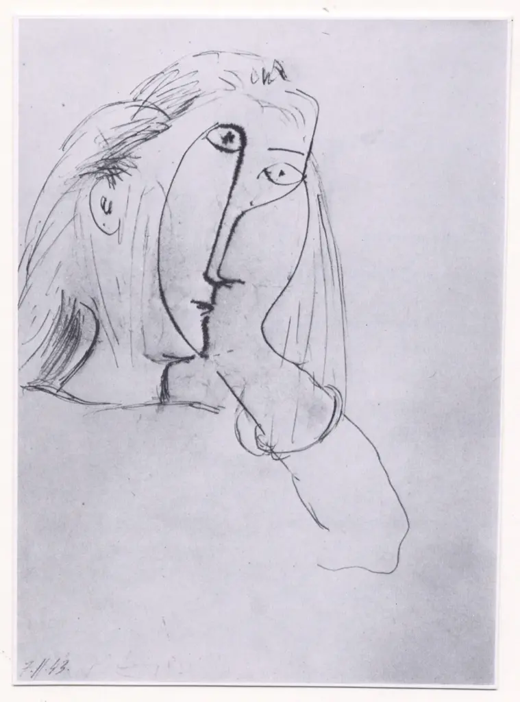 Anonimo , Picasso, Pablo - sec. XX - Ritratto di donna , fronte