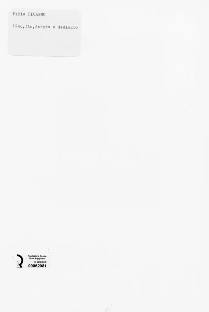 Anonimo , Picasso, Pablo - sec. XX - Aquila , retro