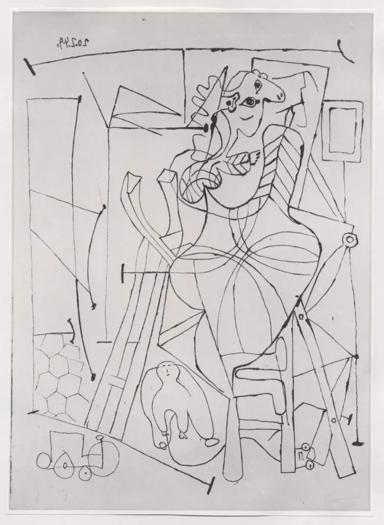 Anonimo , Picasso, Pablo - sec. XX - L'artista e il bambino , fronte