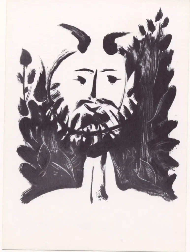 Anonimo , Picasso, Pablo - sec. XX - Faune souriant , fronte