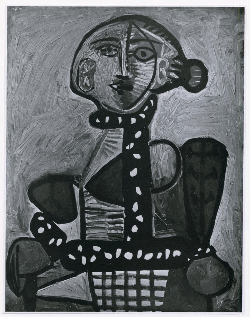 Anonimo , Picasso, Pablo - sec. XX - Femme au chignon assise , fronte
