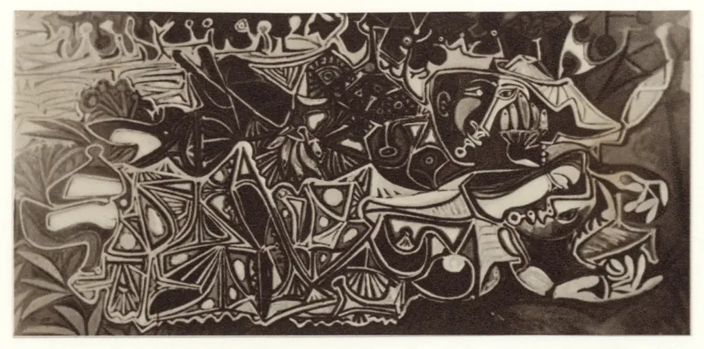 Anonimo , Picasso, Pablo - sec. XX - Young Ladies on a Bank of the Seine - da Courbet , fronte