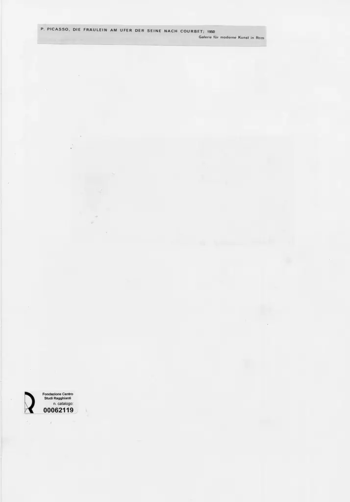 Anonimo , Picasso, Pablo - sec. XX - Young Ladies on a Bank of the Seine - da Courbet , retro