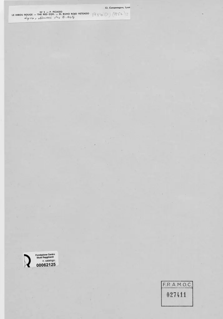 Anonimo , Picasso, Pablo - sec. XX , retro