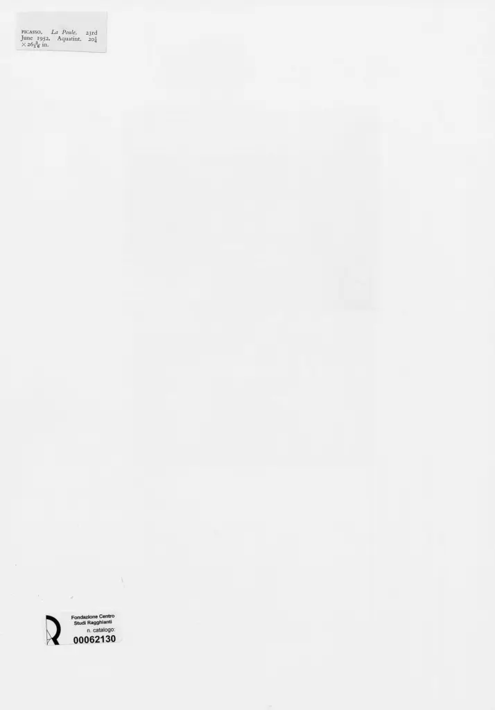 Anonimo , Picasso, Pablo - sec. XX - La Poule , retro