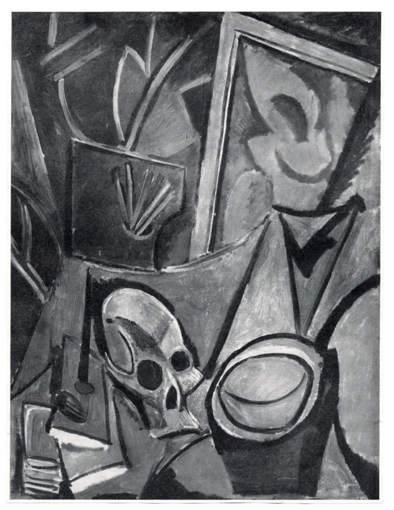 Anonimo , Picasso, Pablo - sec. XX - Natura morta con teschio , fronte