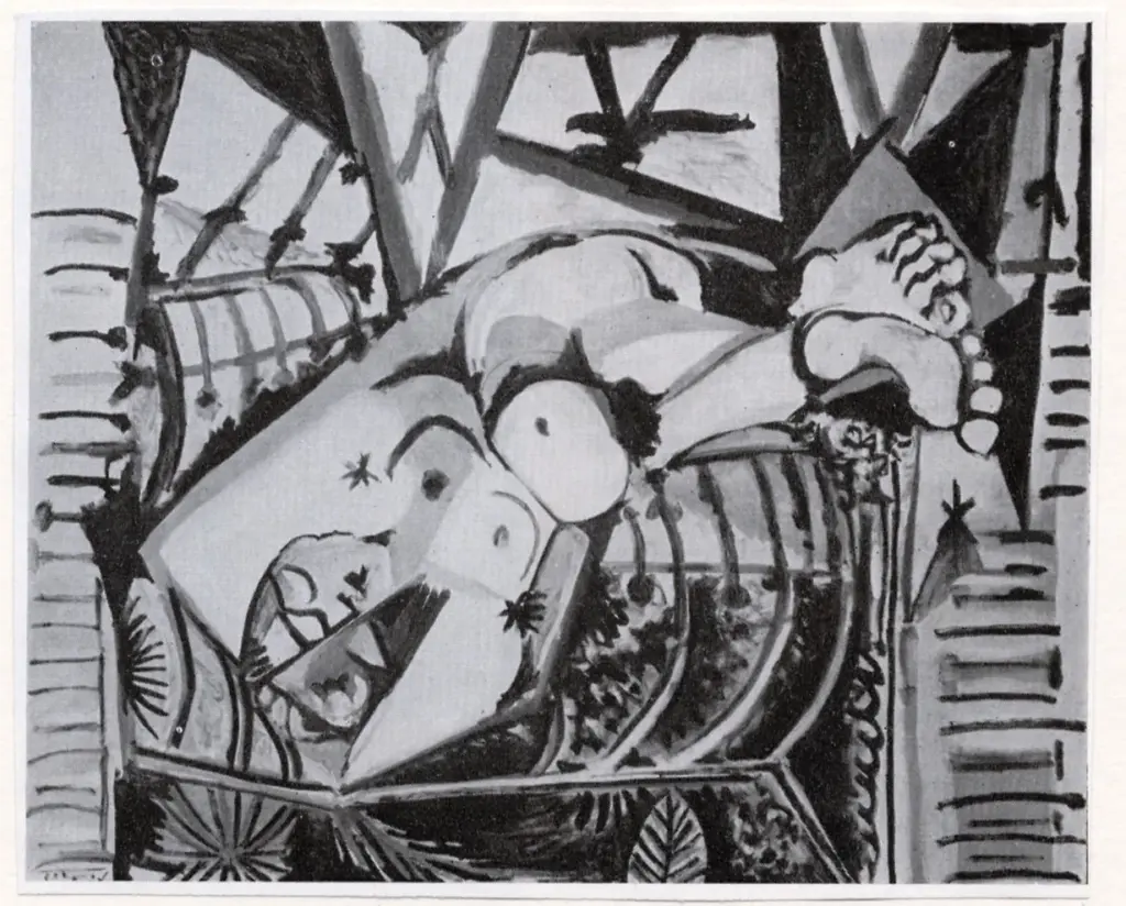 Anonimo , Picasso, Pablo - sec. XX - Femme nue devant le jardin , fronte