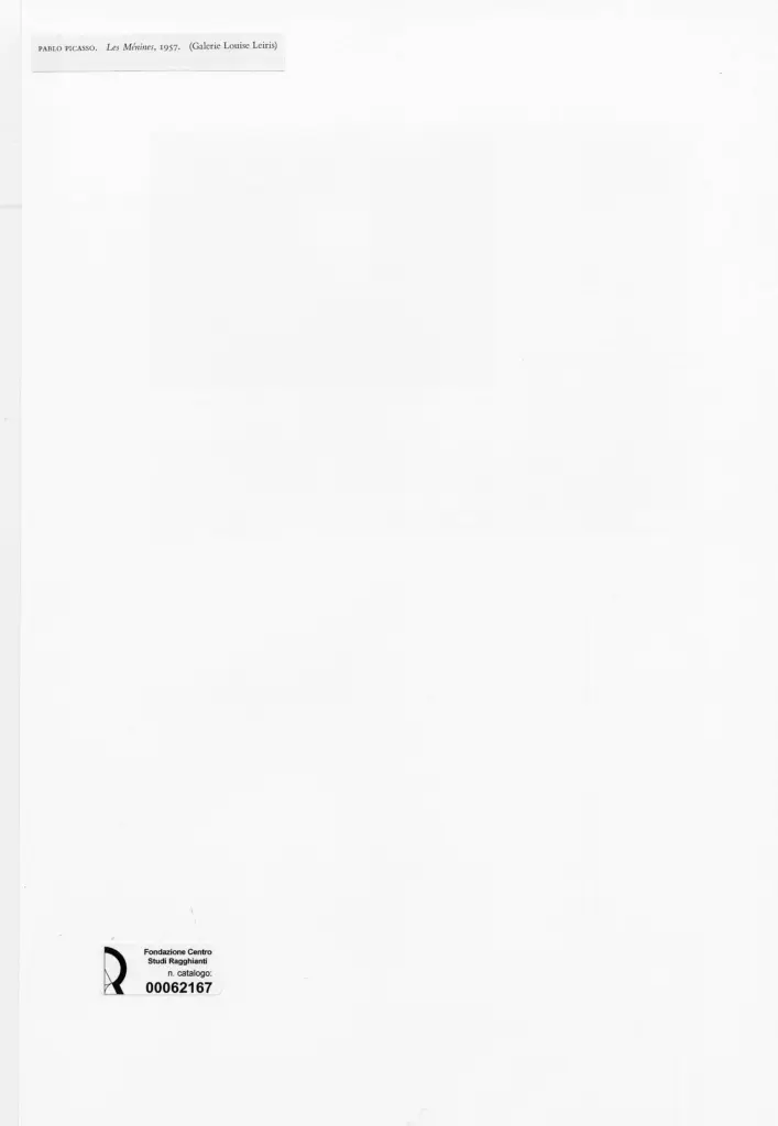 Anonimo , Picasso, Pablo - sec. XX - Les M&eacute;nines , retro