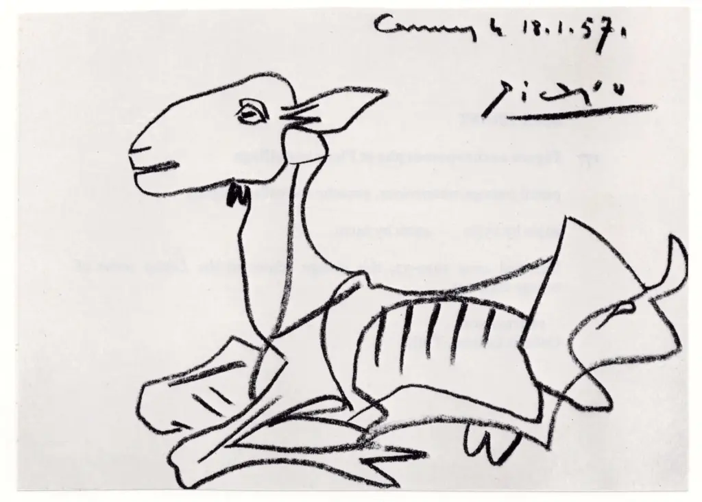 Anonimo , Picasso, Pablo - sec. XX - La capra , fronte