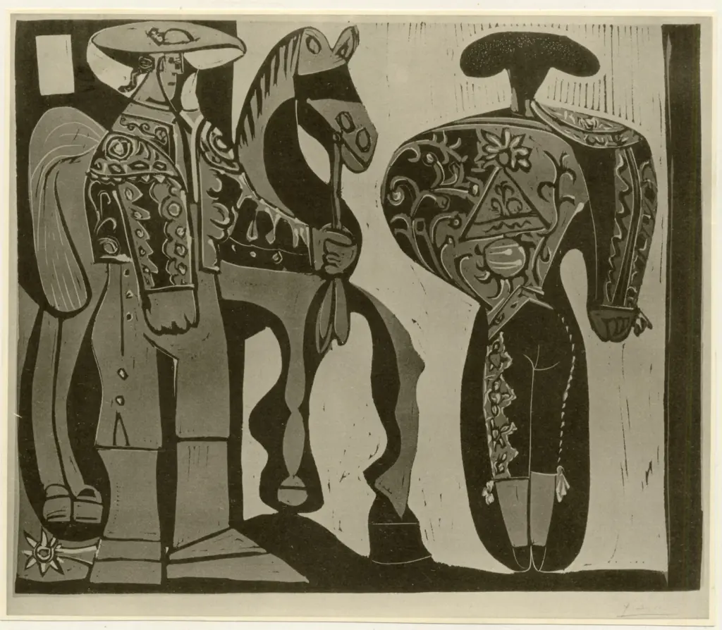 Anonimo , Picasso, Pablo - sec. XX - Picador et torero , fronte