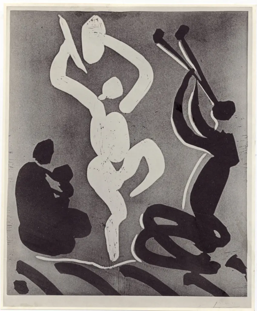 Anonimo , Picasso, Pablo - sec. XX - M&egrave;re, Danseur et Musicien , fronte