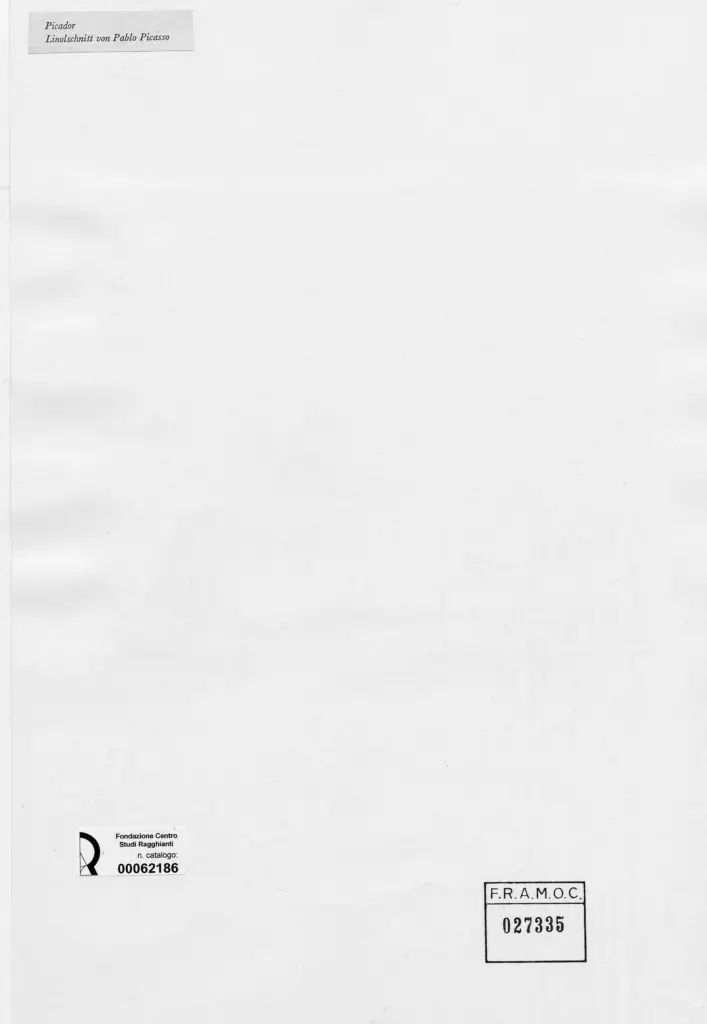 Anonimo , Picasso, Pablo - sec. XX - Picador , retro
