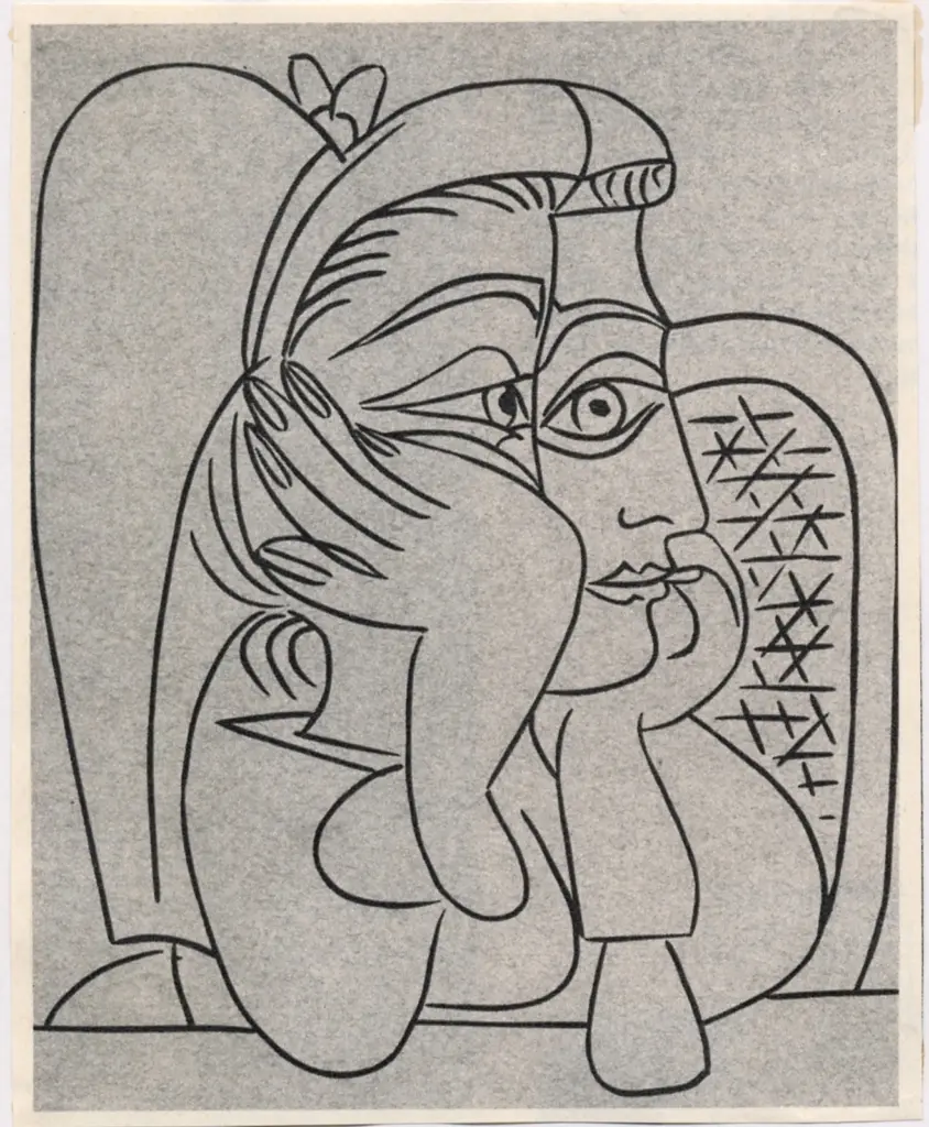 Picasso, Pablo , Femme accoud&eacute;e