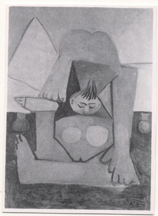 Anonimo , Picasso, Pablo - sec. XX - Nudo sul divano , fronte