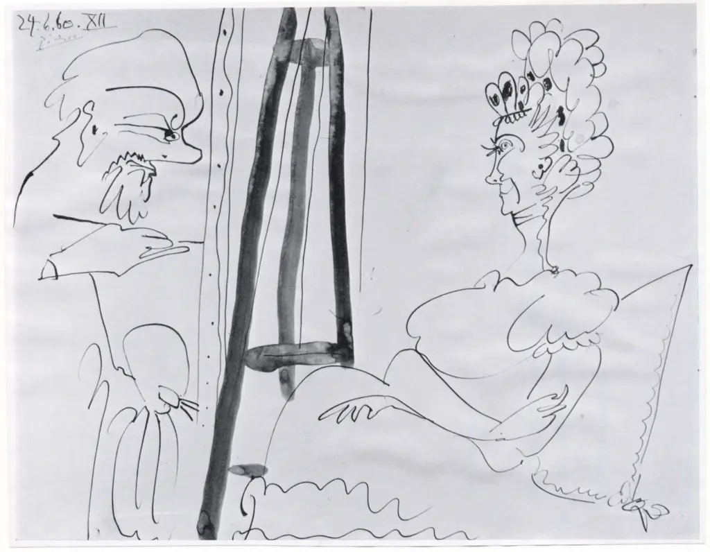 Anonimo , Picasso, Pablo - sec. XX - Il pittore e la modella , fronte