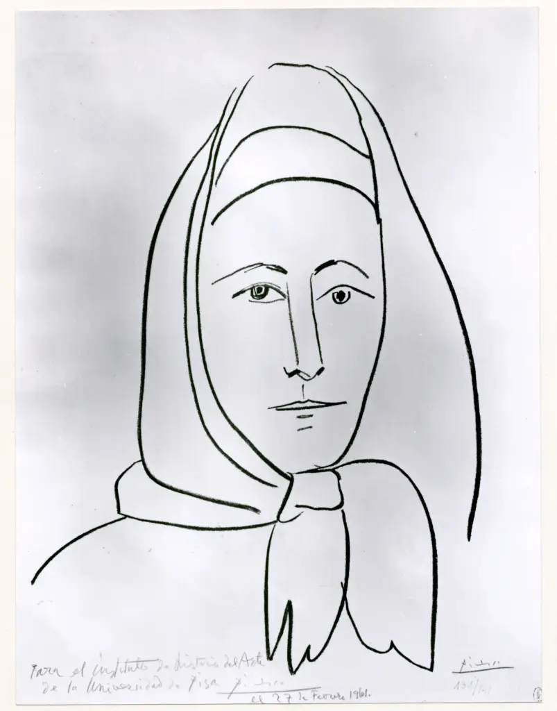 Anonimo , Picasso, Pablo - sec. XX - Ritratto femminile , fronte