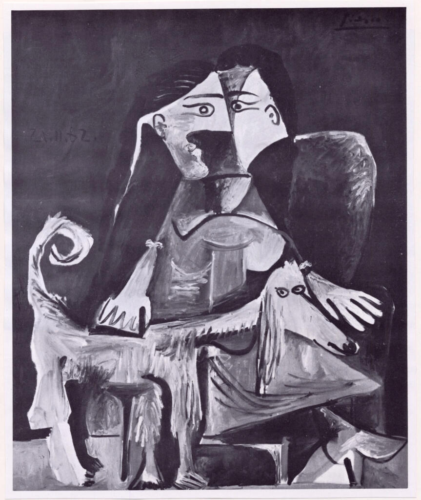 Anonimo , Picasso, Pablo - sec. XX - Femme au chien , fronte