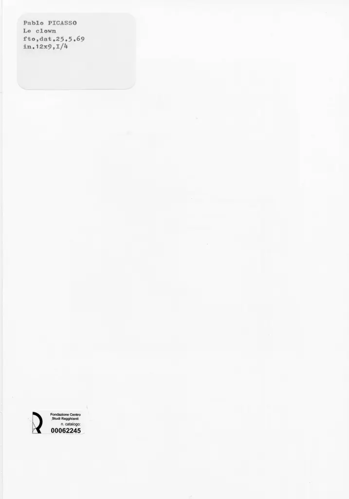 Anonimo , Picasso, Pablo - sec. XX - Le Clown , retro