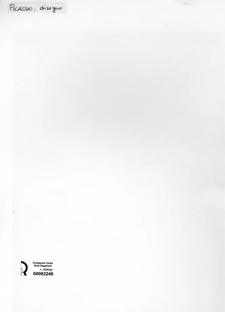 Anonimo , Picasso, Pablo - sec. XX - Composizione , retro